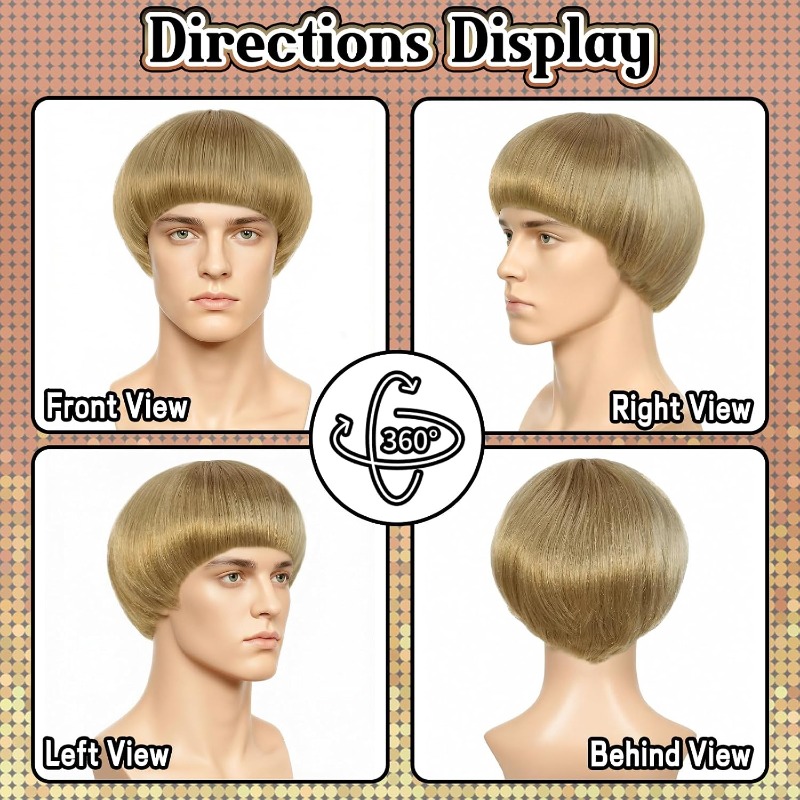 Peluca corta rubia estilo bowl - Women'S Accessories In The 70S reseña y precio