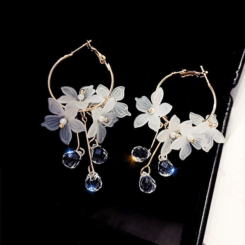 Pendientes de gota de flor bla - Women Accessories Dropshipping reseña y precio