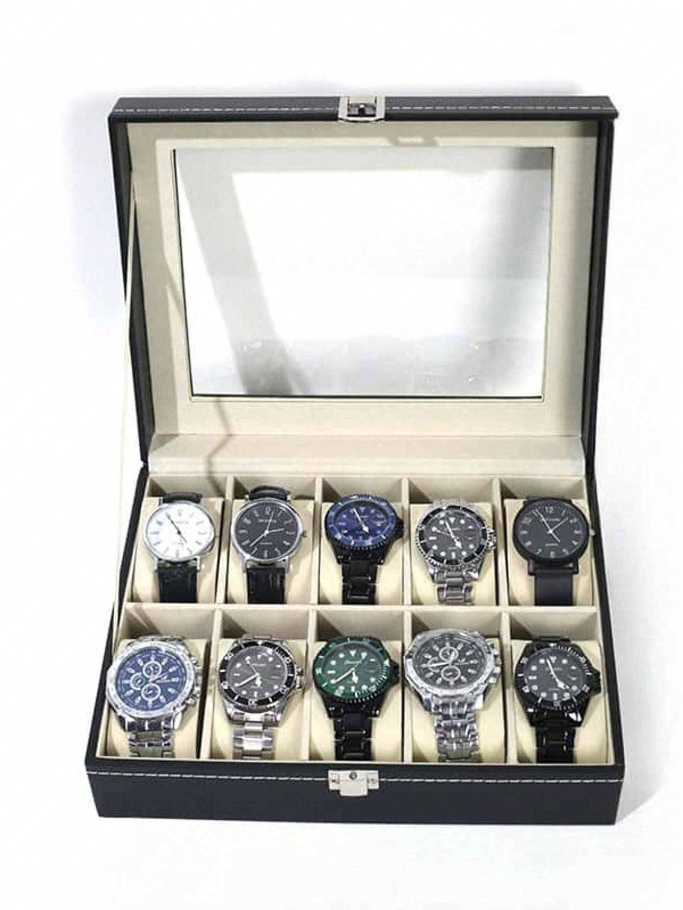 Caja de Relojes de Cuero con C - Women Accessories Box reseña y precio