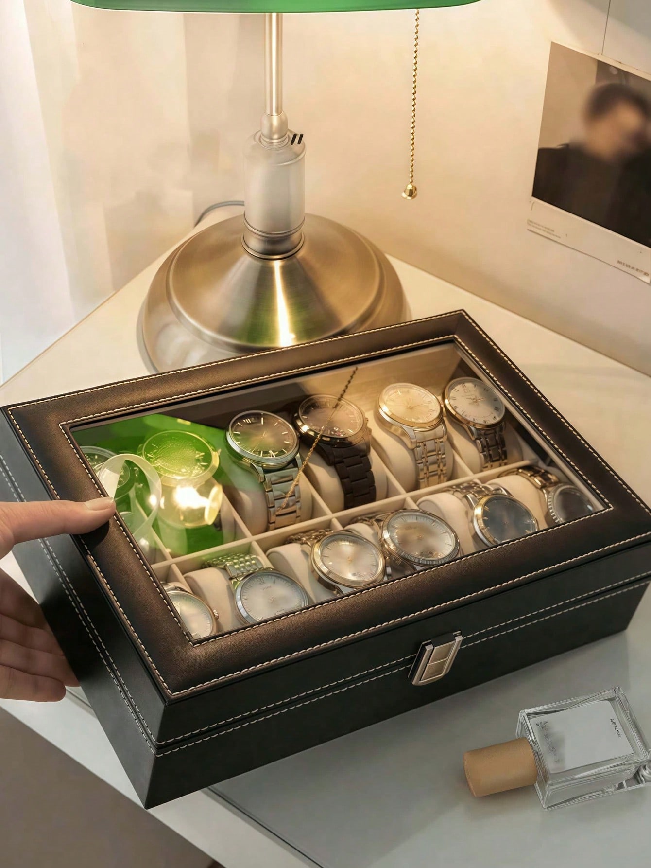 Caja de Relojes de Cuero con C - Women Accessories Box reseña y precio