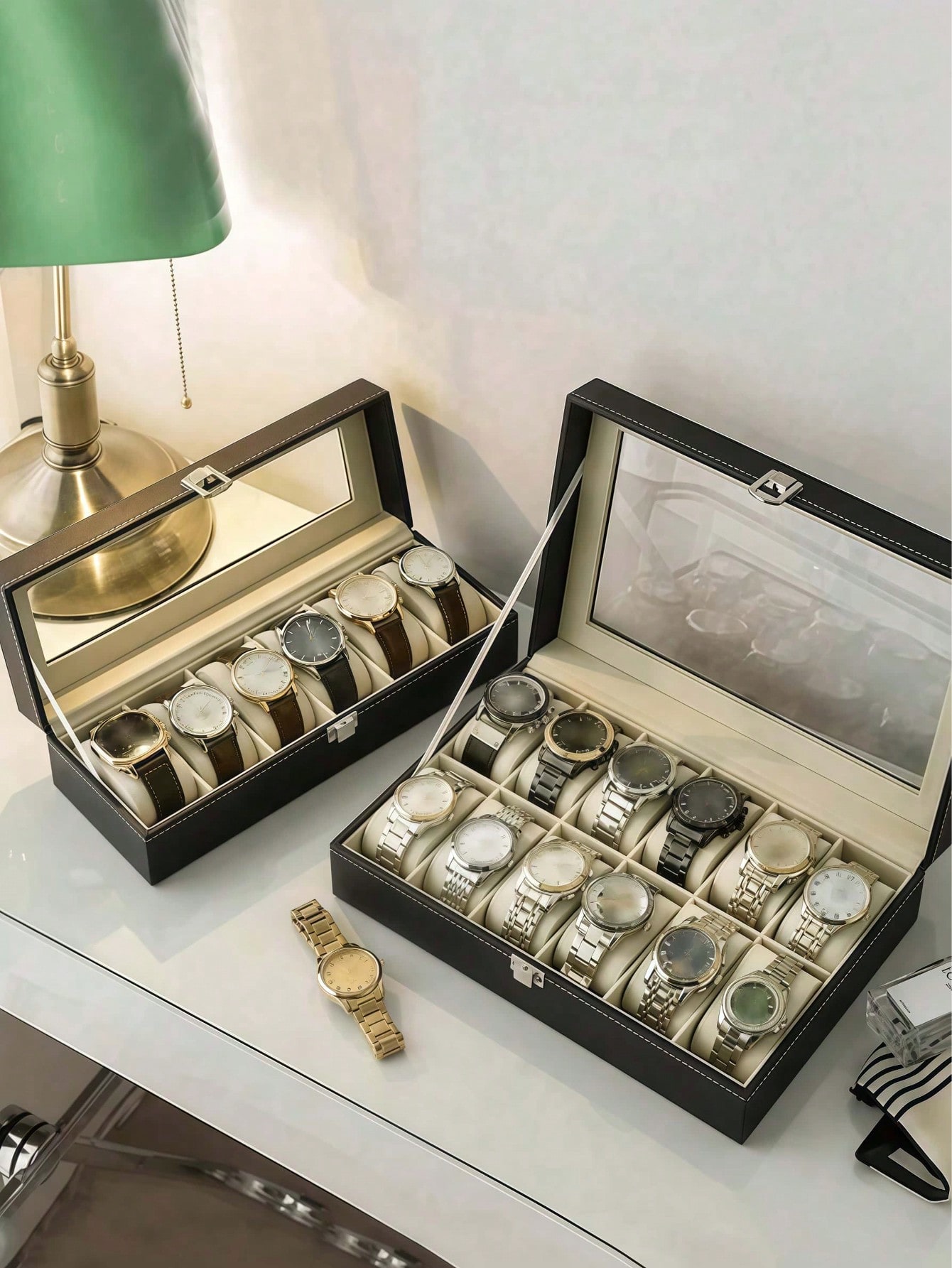 Caja de Relojes de Cuero con C - Women Accessories Box reseña y precio