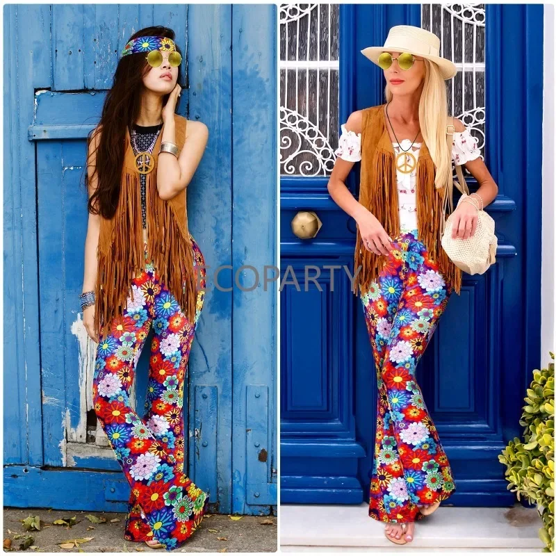Conjunto de disfraz Hippie de  - Women'S Accessories In The 70S reseña y precio