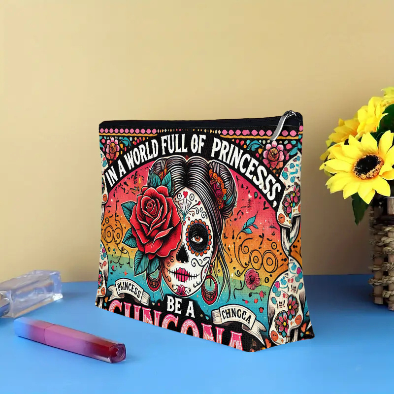 Una bolsa de cosméticos con fl - Women Accessories Box reseña y precio