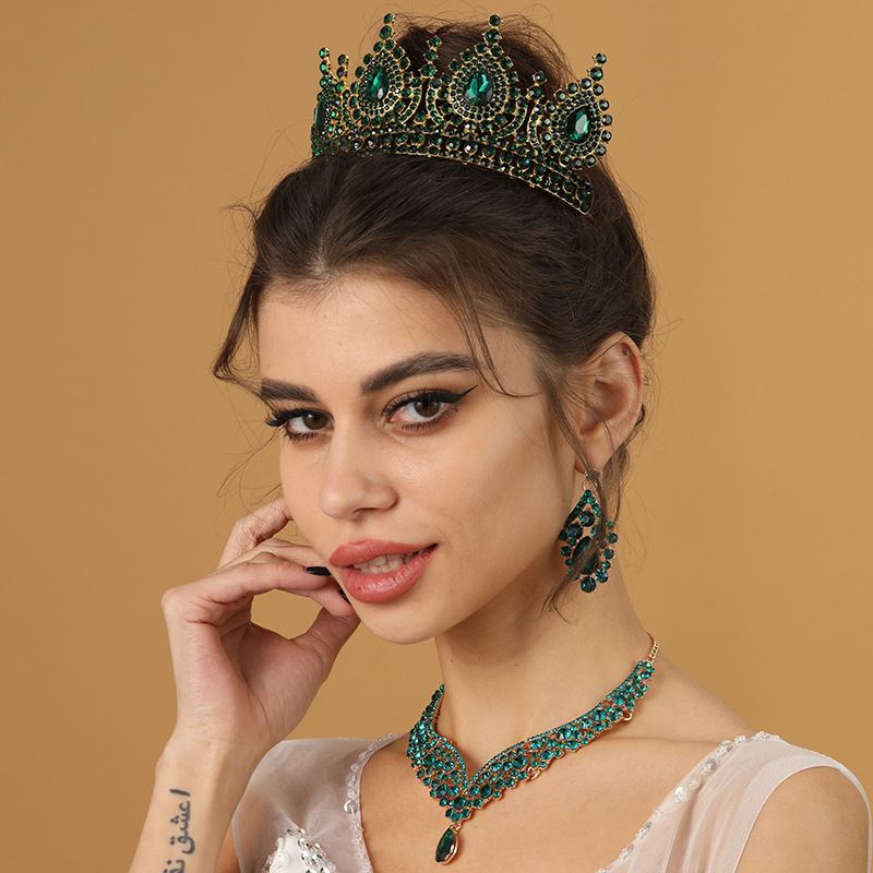 Corona verde de Reina barroca  - Women Accessories Dropshipping reseña y precio